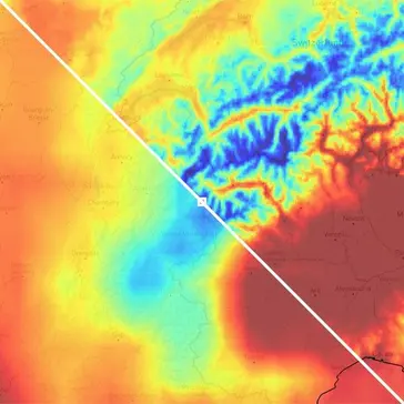 High resolution weather model data visualization